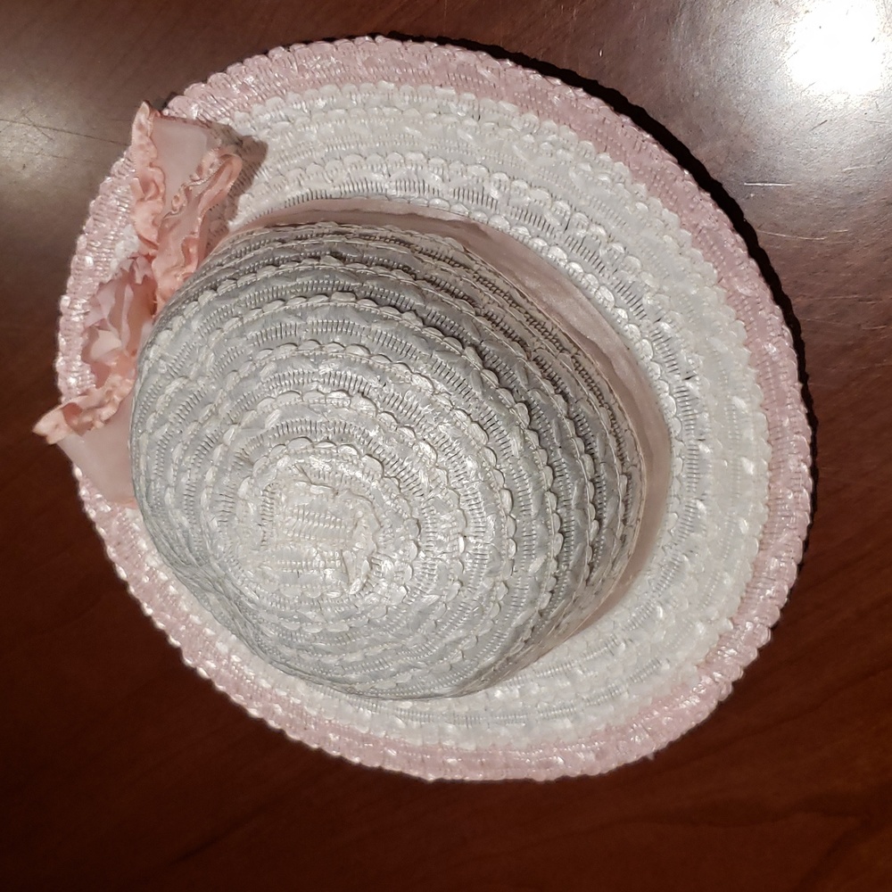 Girls hat NWOT White Pink - Picture 4 of 6